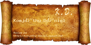 Komjáthy Dániel névjegykártya